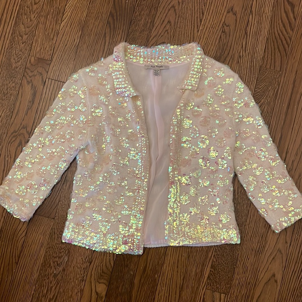 Sequined Free People cropped jacket